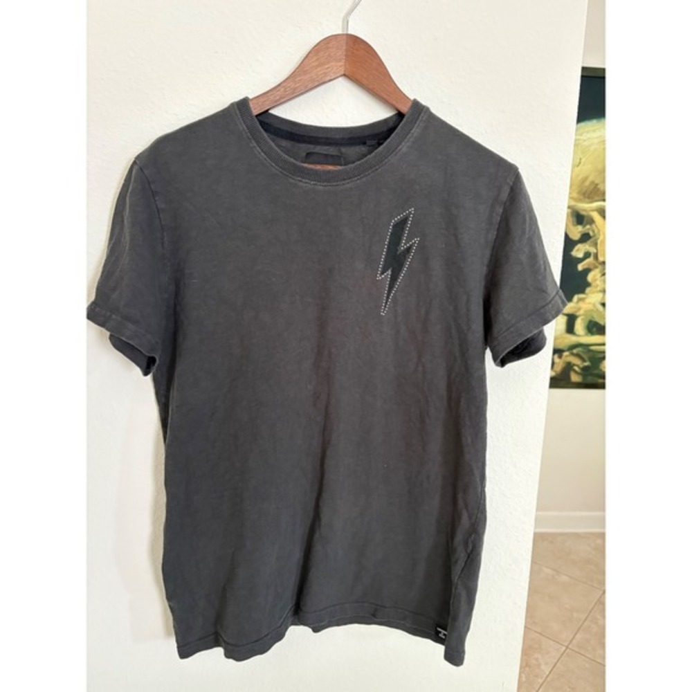 Superdry Warriors Bronx Graphic T-Shirt Lightning Bolt Design Men's